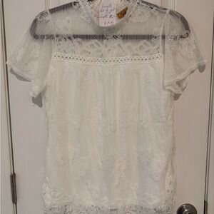 Lavish White Lace Blouse
